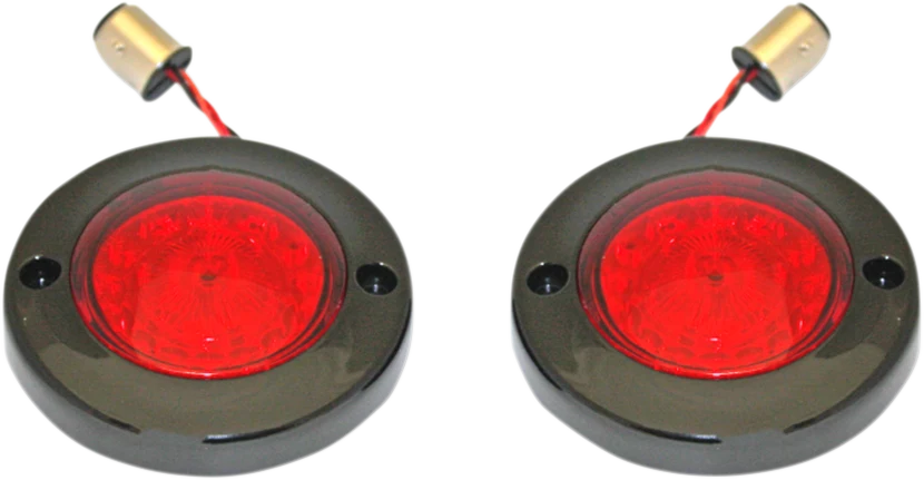 Fashionable Custom Dynamics LED Flat Turn Signals - 1156 - Black - Red Lens PB-FB-R-1156BR Proven