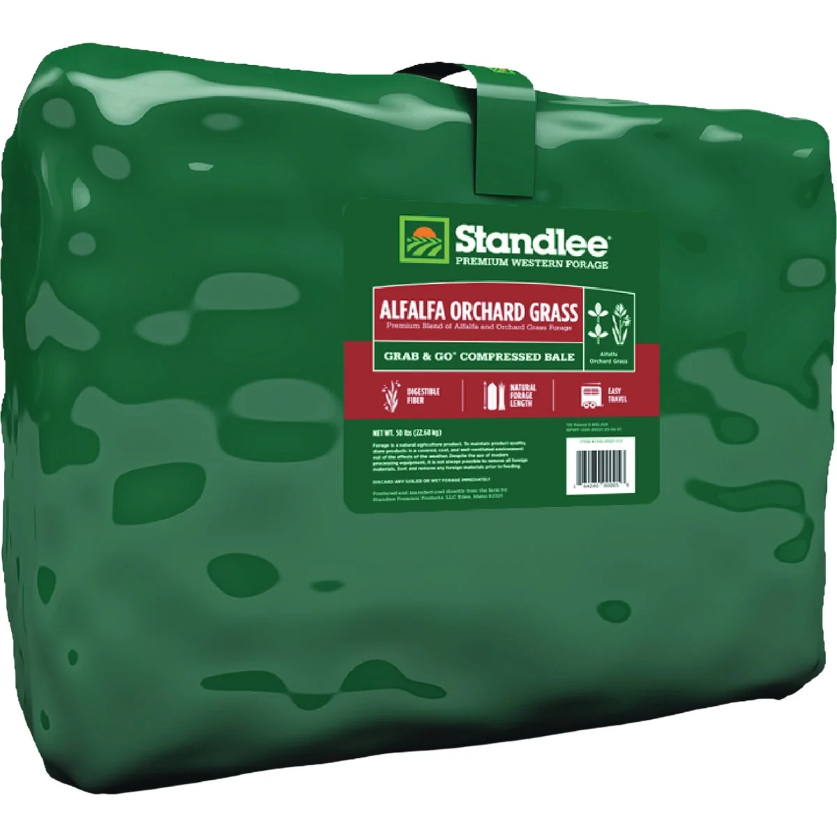 High-Grade Standlee Premium Western Forage 50 Lb. Alfalfa Orchard Grass Grab Go Bale Next-Generation