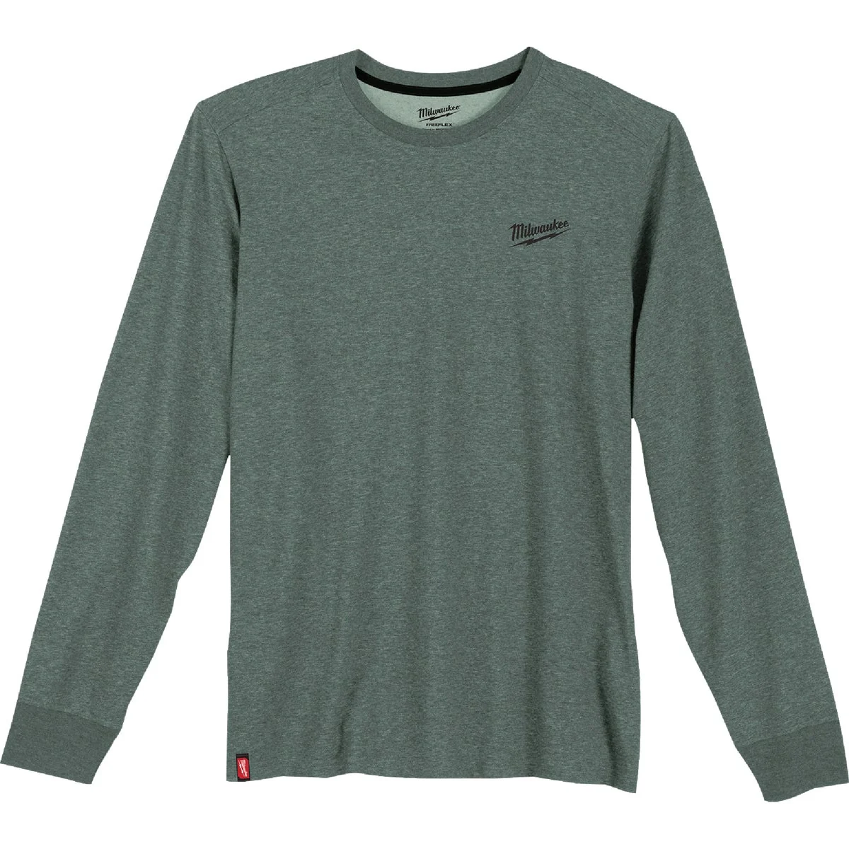 Reusable Milwaukee FLEX Men's XL Green Long Sleeve Hybrid Work T-Shirt Prestigious