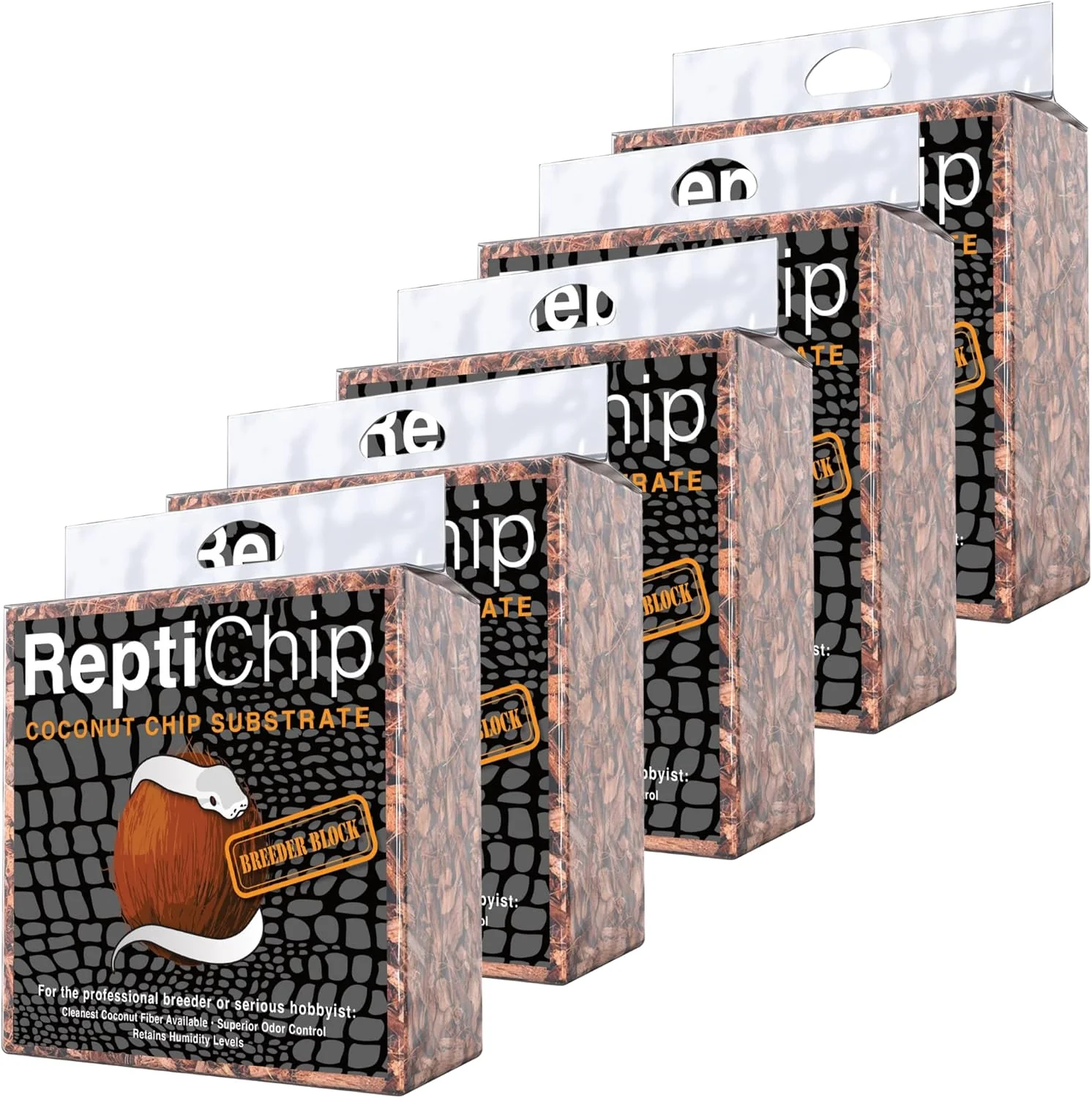 High-Performance ReptiChip Reptile Substrate Coconut Chip Bedding 72 Quart Compressed Organic Coco Husk Block for Snake Habitat Ball Python Terrarium Turtle Tanks Tortoise Enclosure 5 Pk Trusted