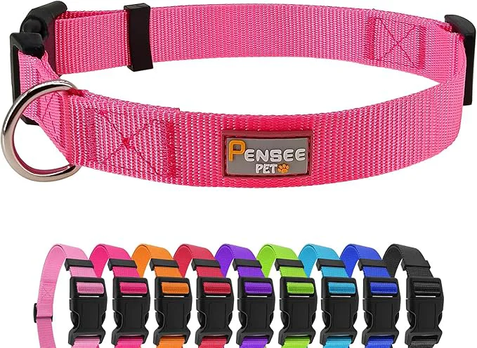 Original Dog Collar Hot Pink Basic Dog Collars Sustainable