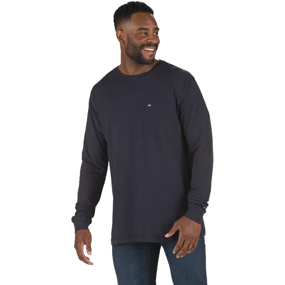 Proven Berne Performance Men's XL Navy Long Sleeve Pocket T-Shirt Smart
