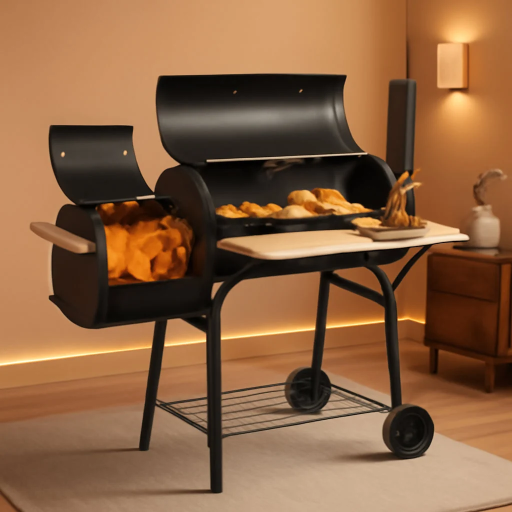 Durable Charcoal Offset Smoker Grill With Professional Grade Space Quality
