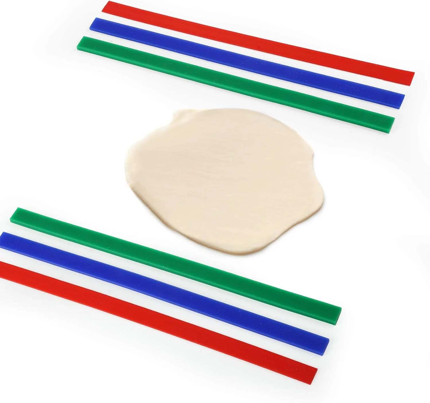 Recyclable Gwhole 6Pcs Rolling Pin Guides Non-Stick Silicone Rolling Pin Ruler Dough Thickness Guides For Dough Cookies Noodles Pizza Baking Strips for Home Clean