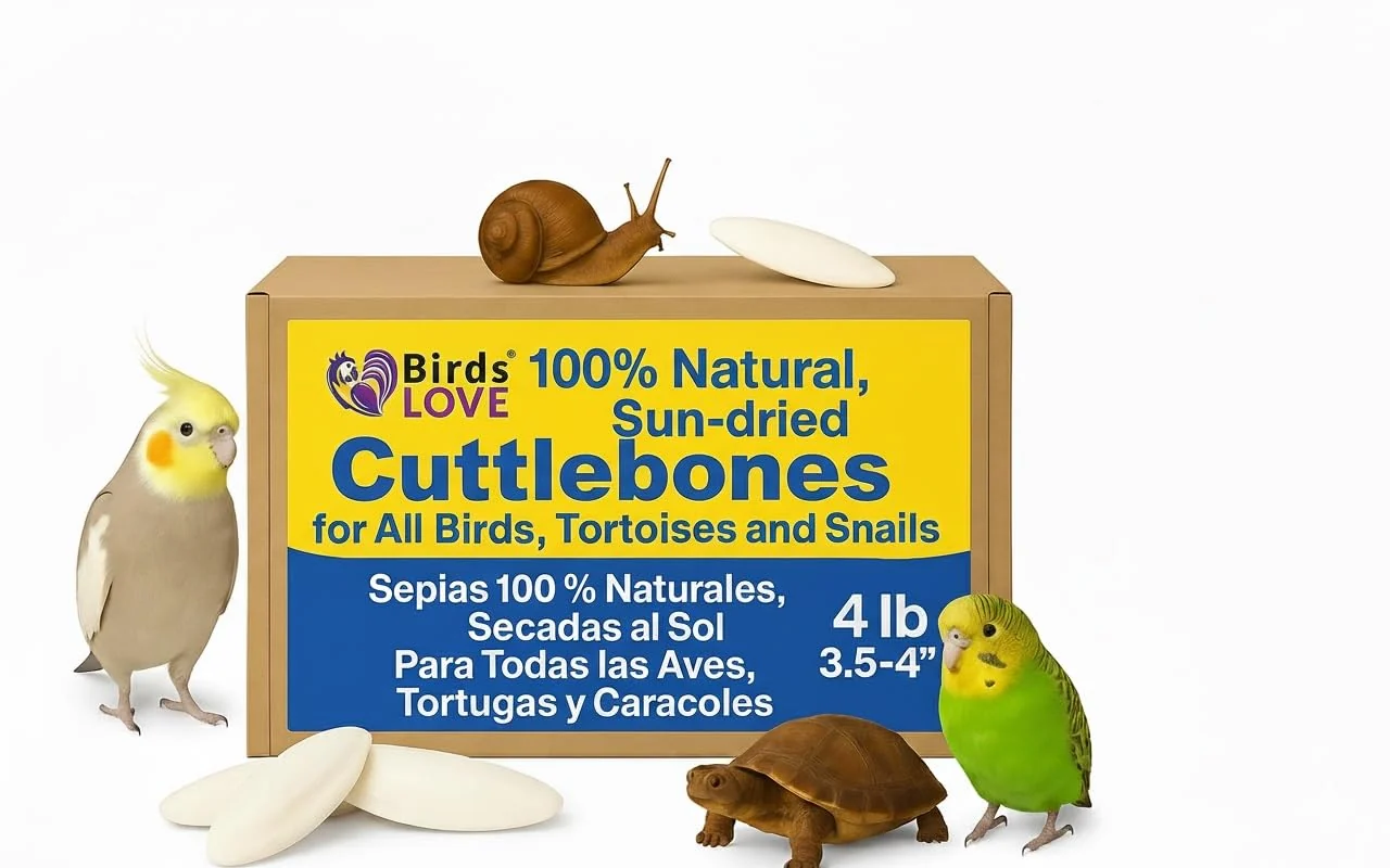 Fashionable Birds LOVE Natural Cuttlebone – Premium Calcium for Birds Pets – 4lb Proven