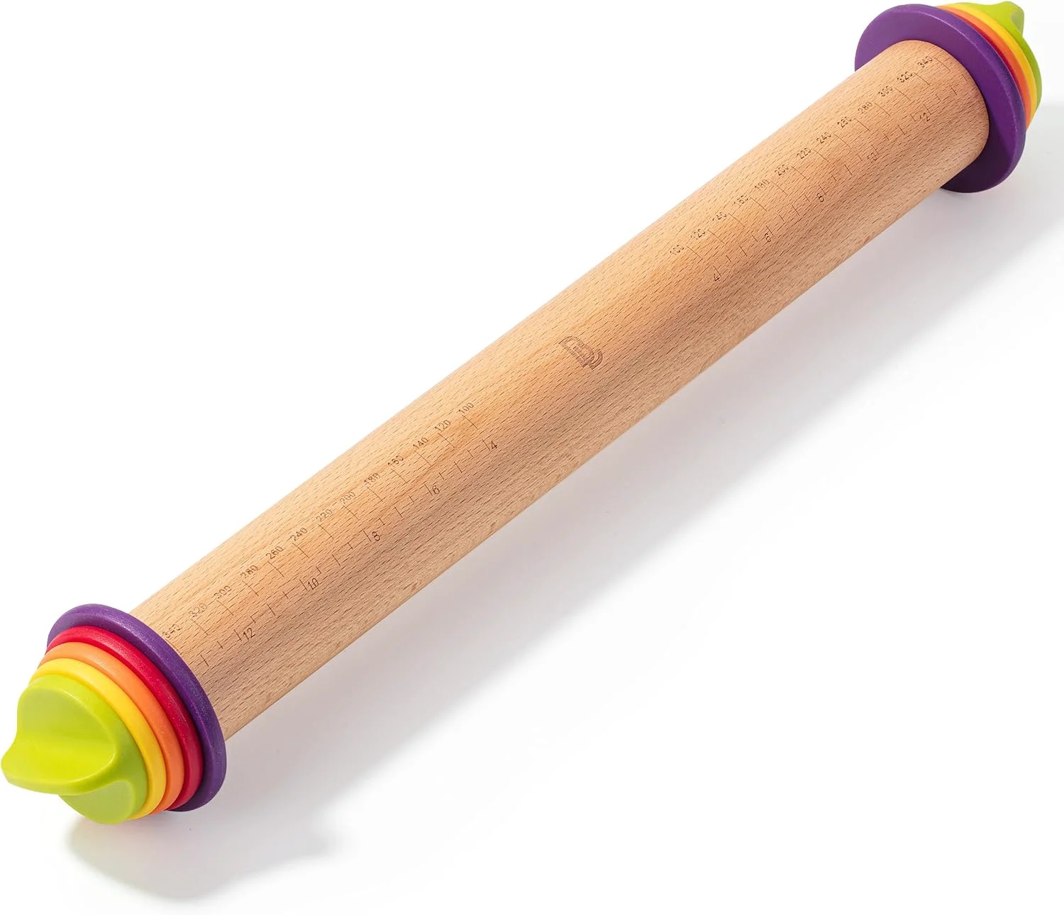 Modern Adjustable Rolling Pin with Thickness Rings 13.8 4 Rings High-Performance