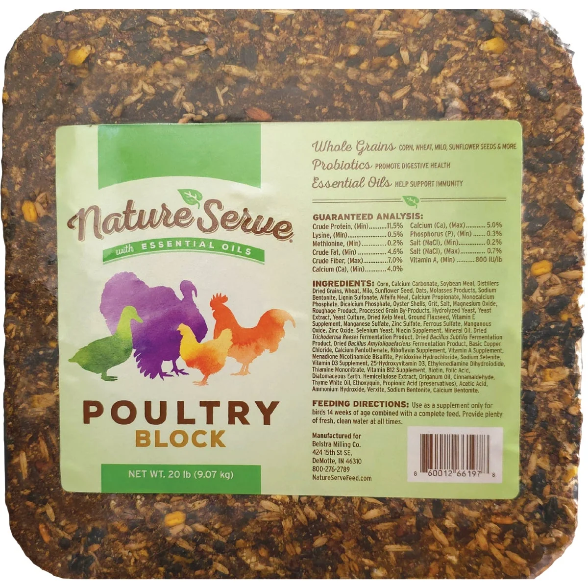 Dependable NatureServe 20 Lb. Poultry Block Artisan