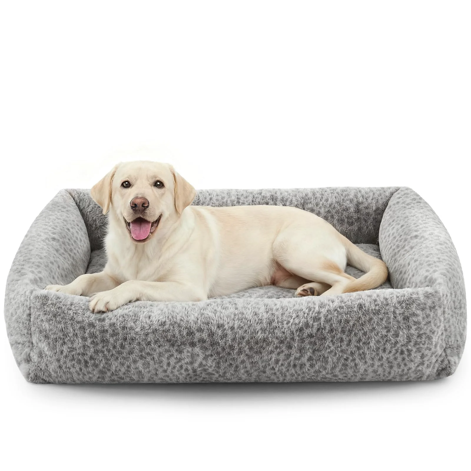 Modern JOEJOY XL Dog Bed – Large Orthopedic Washable Corduroy Fleece with Non-Slip Bottom High-Quality