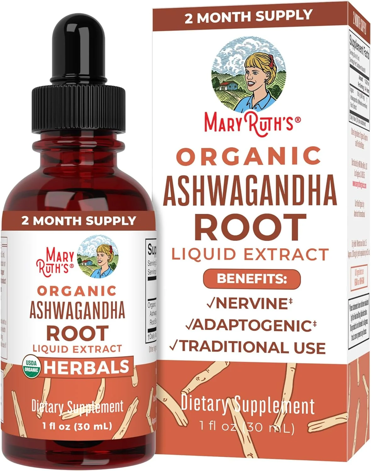 Unique MaryRuth's Ashwagandha Root Liquid Drops Solid