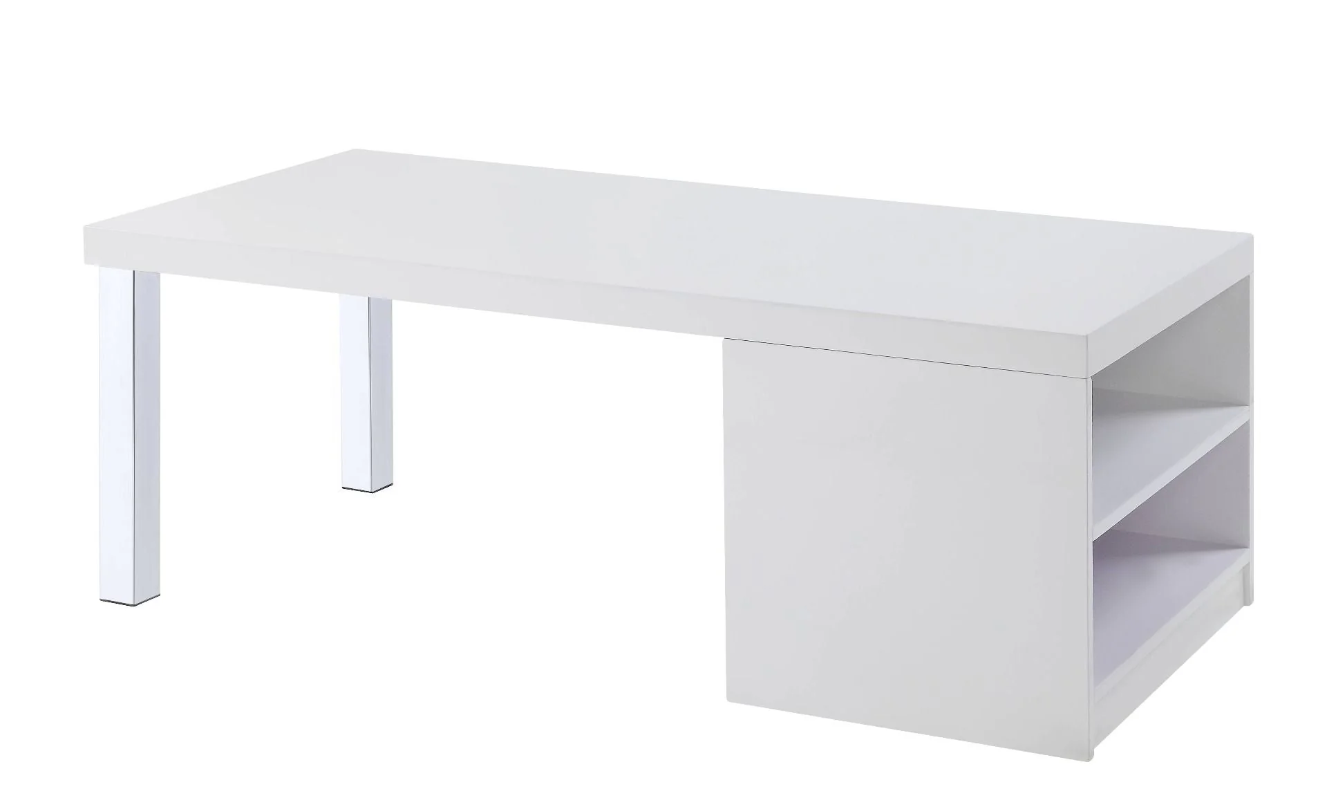 Solid Harta - Coffee Table - White High Gloss Chrome Pure