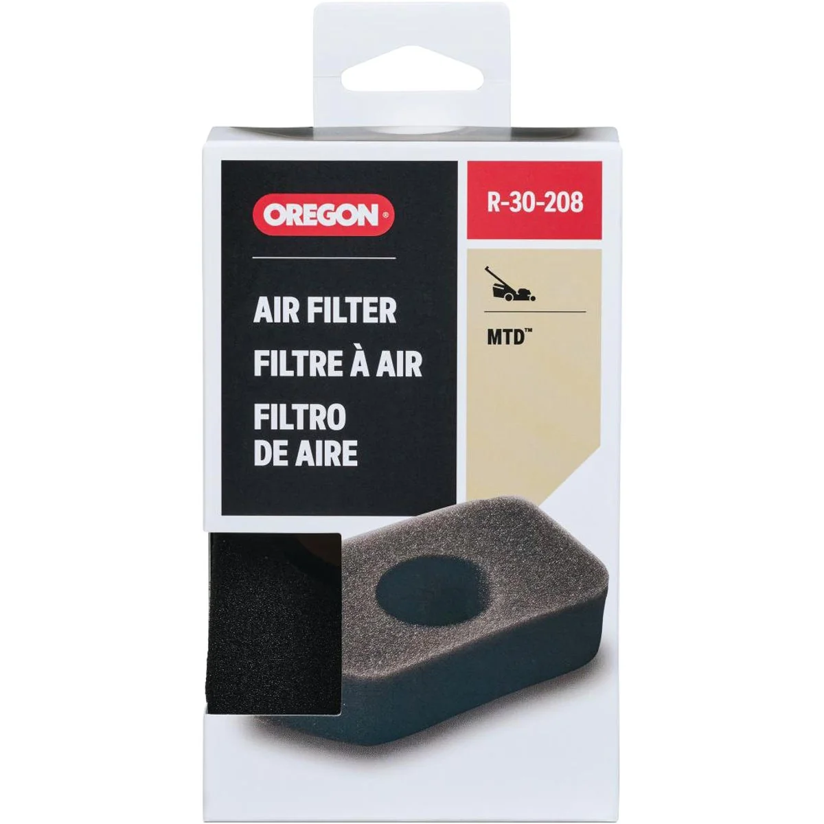 Authentic Oregon R-30-208 Foam Engine Air Filter for Walk Behind Mowers Refined