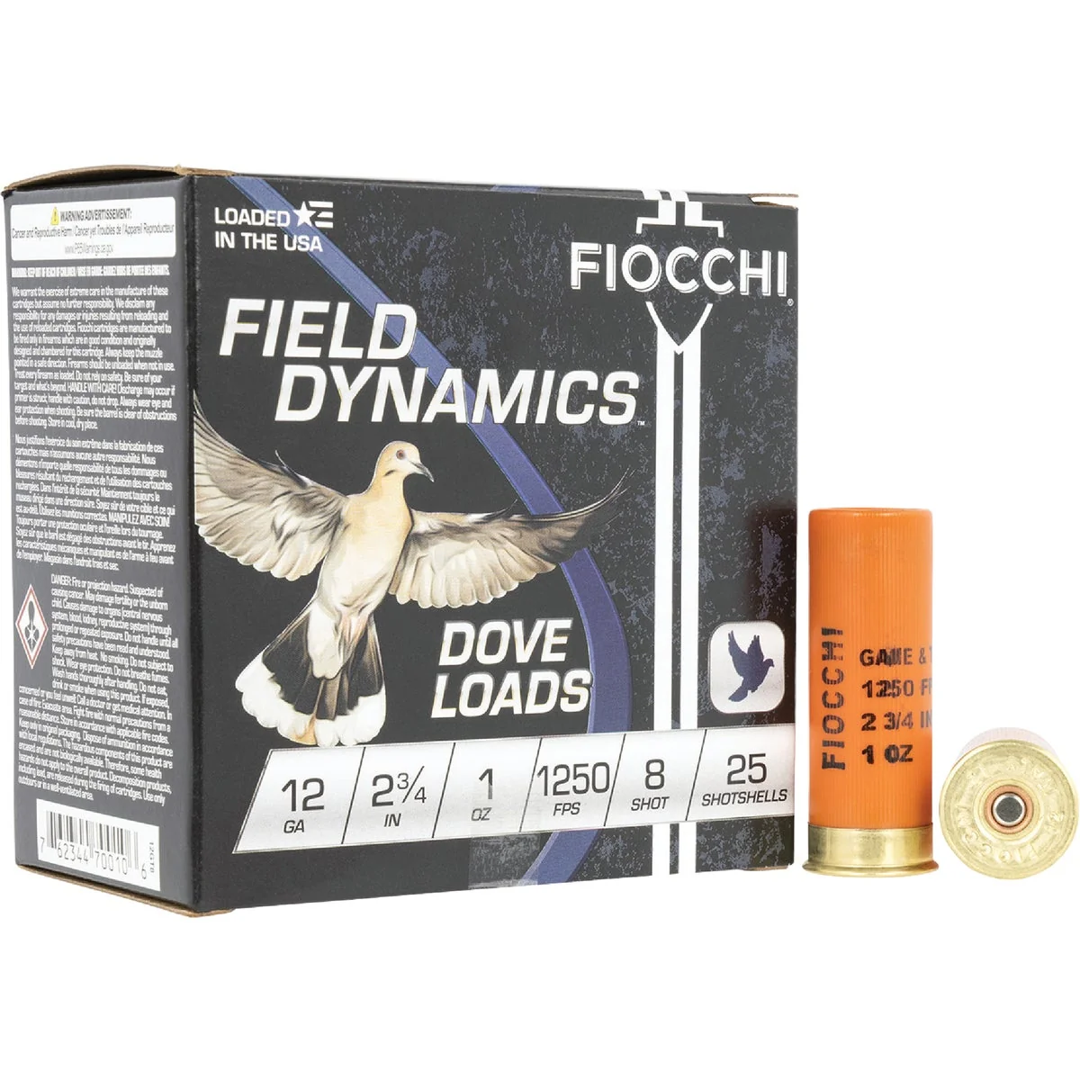 Solid Fiocchi 12 ga 2-3 4 In. 8 Shotgun Ammunition Next-Generation