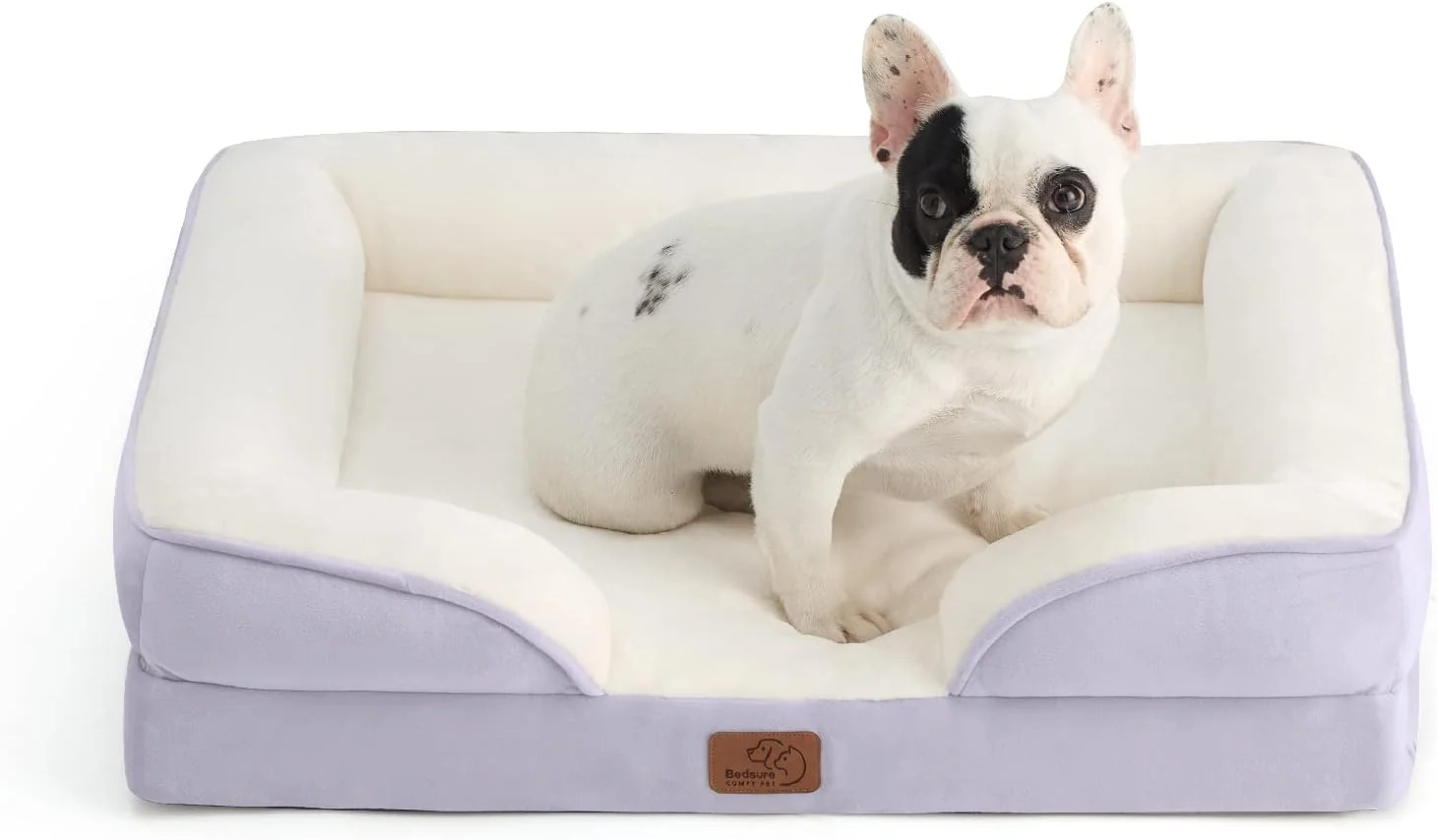 Recyclable Bedsure Orthopedic Dog Bed Medium Size Dogs - Washable Medium Dog Cat Bed Waterproof Comfort Pet Couch Sofa with Washable Removable Cover Pets Bed with Nonskid Bottom Lavender 28 Next-Generation