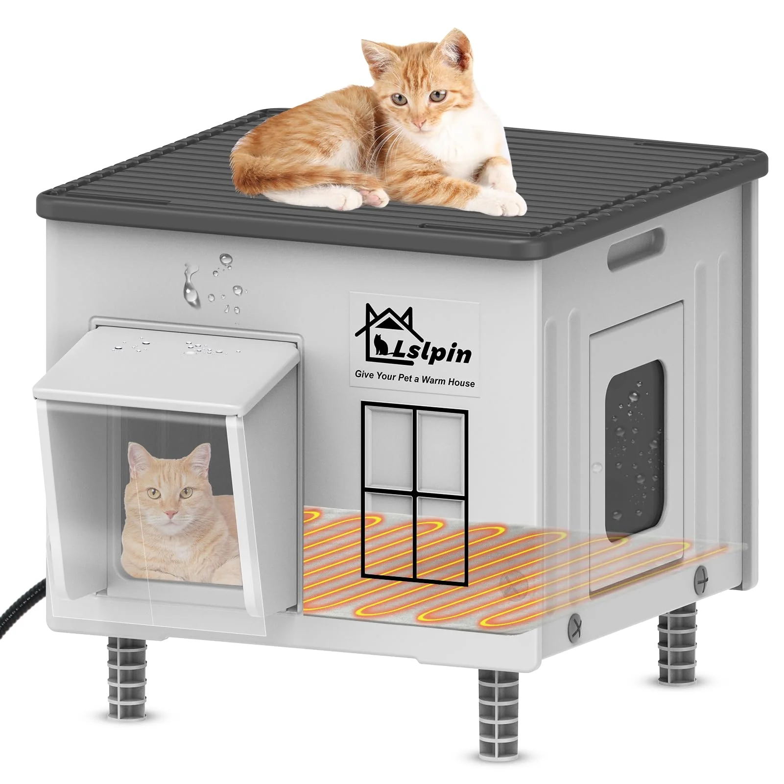 Genuine Lslpin Indestructible Heated Cat House — Weatherproof Insulated Outdoor Shelter Artisan