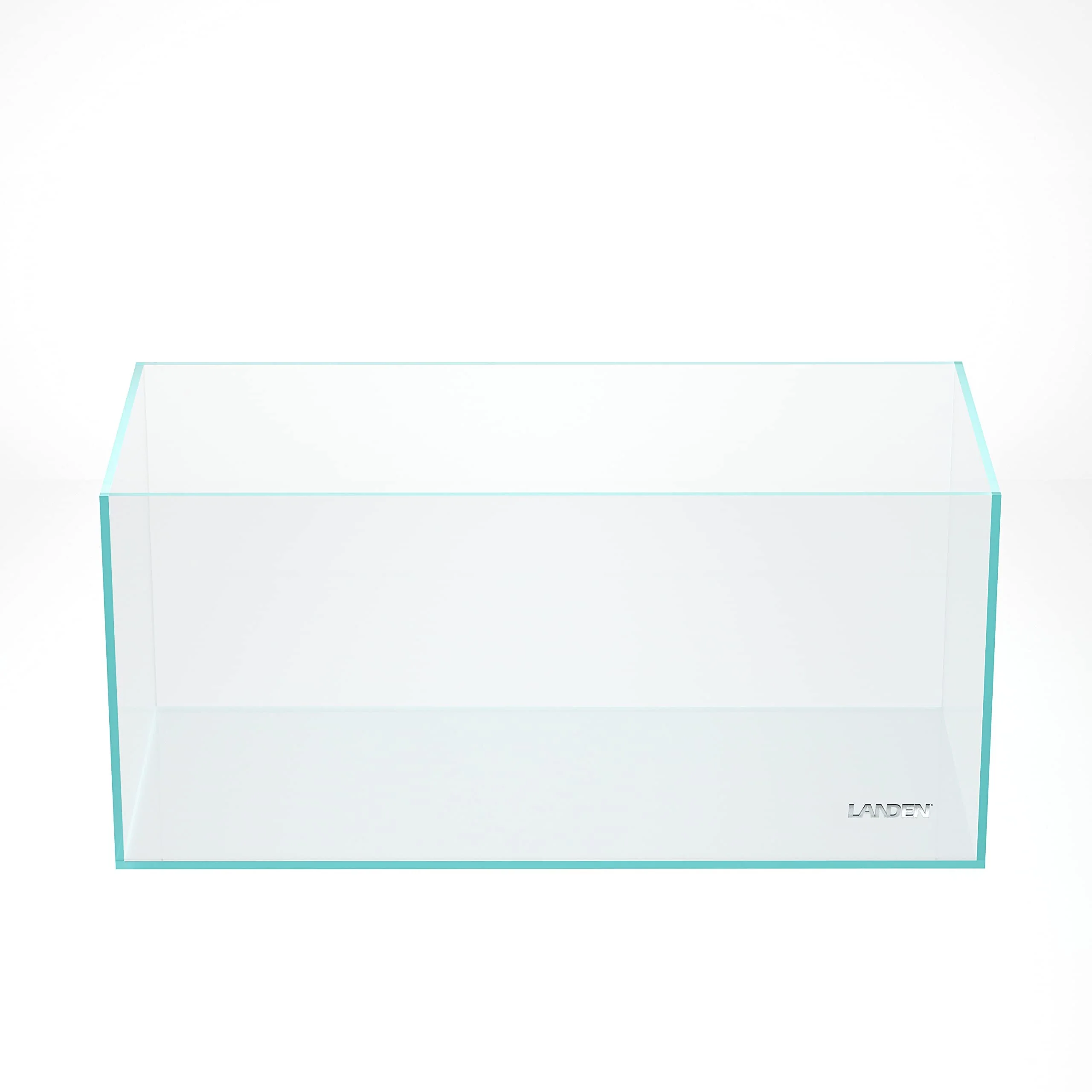 Organic LANDEN 100P Rimless Low-Iron Aquarium Tank — 50 Gallon 39.4 x 17.7 x 17.7 in 10mm Glass Black Nano Foam Mat Dependable