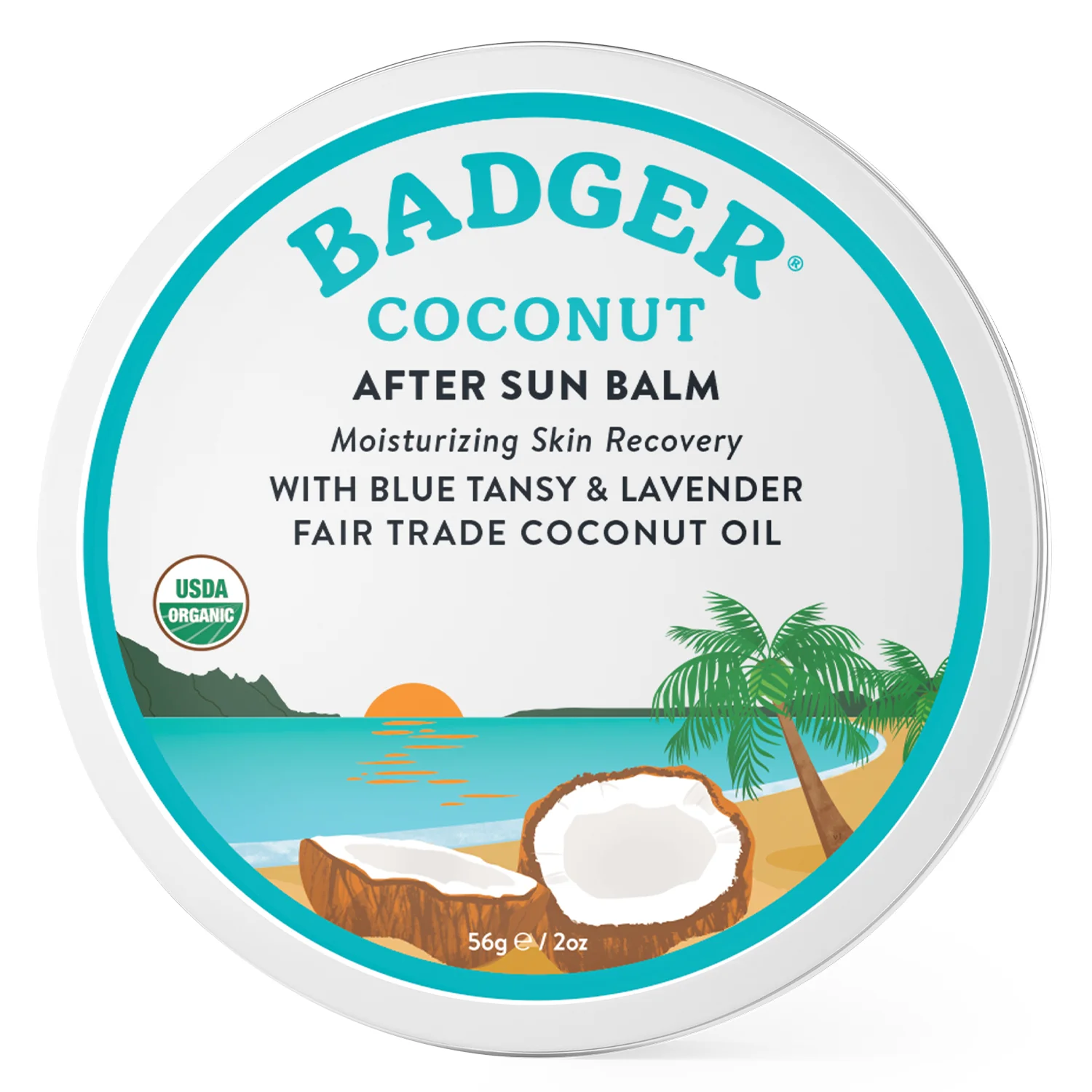 High-Quality Badger Balm Coconut After Sun Balm Tin High-End