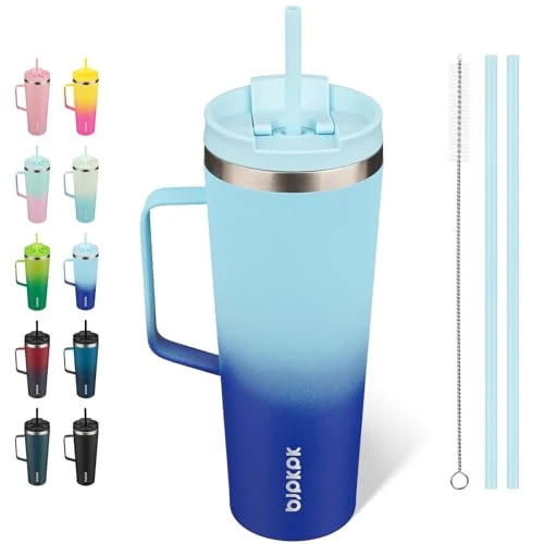 Carefully Designed 26oz Insulated Tumbler with Handle Comfortable
