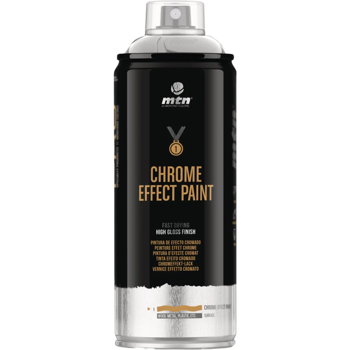 Superior MTN WEPRO 400ml Silver Chrome Metallic Spray Paint Premium