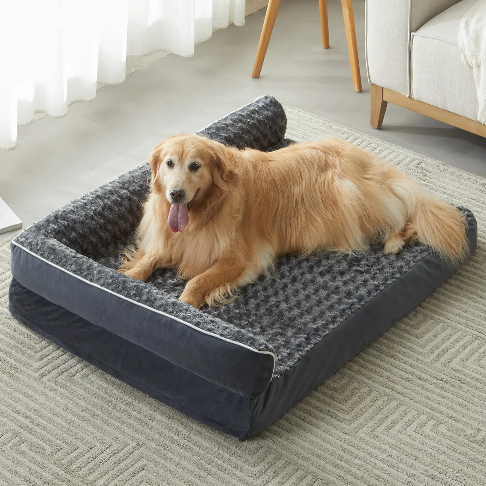 Fast BFPETHOME Large Orthopedic Dog Bed – Waterproof Removable Cover Non-Slip XXL Plus for Large Dogs Top-Quality