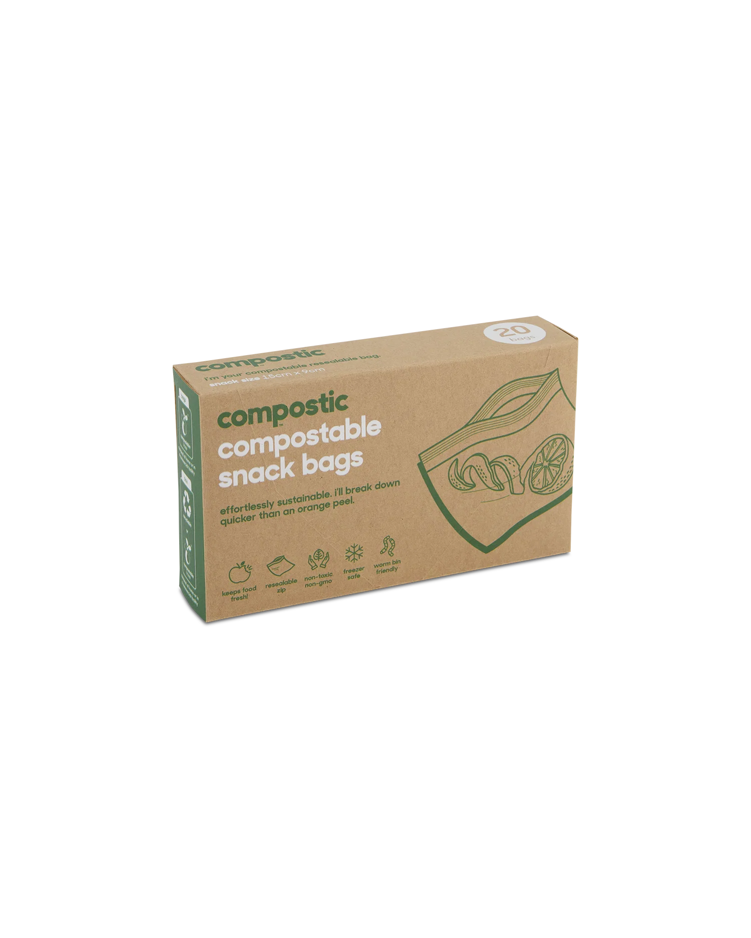 Breathable Compostic Snack Bags Secure