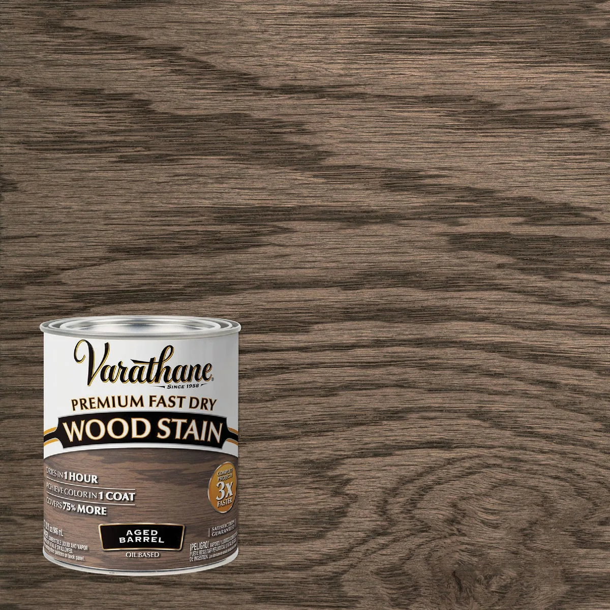 Carefully Designed Varathane Fast Dry Aged Barrel Urethane Modified Alkyd Interior Wood Stain 1 Qt. Classic