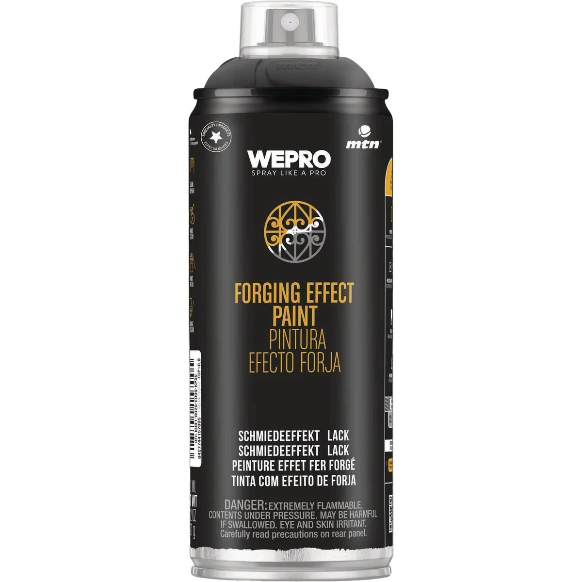 Contemporary MTN PRO 400ml Forging Effect Spray Paint Black Sophisticated