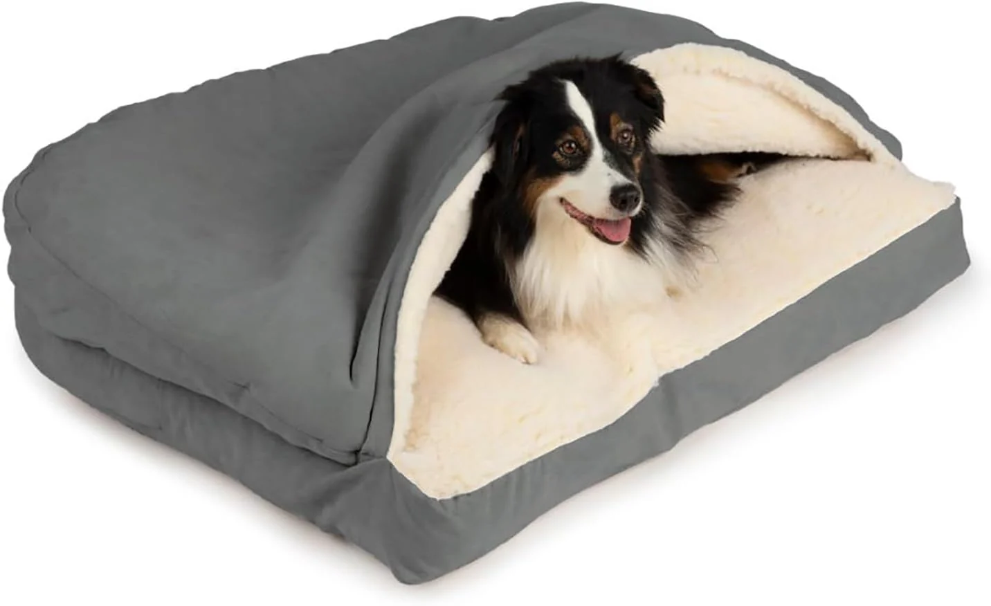 Premium Material Snoozer Pet Products Luxury Rectangle Cozy Cave Dog Bed with Microsuede Extra Large Anthracite Professional