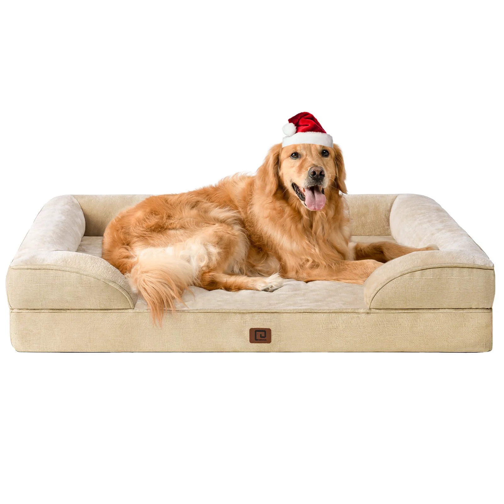 Recyclable EHEYCIGA Orthopedic Large Dog Bed – Waterproof Memory Foam Bolsters Non-Slip Bottom Genuine