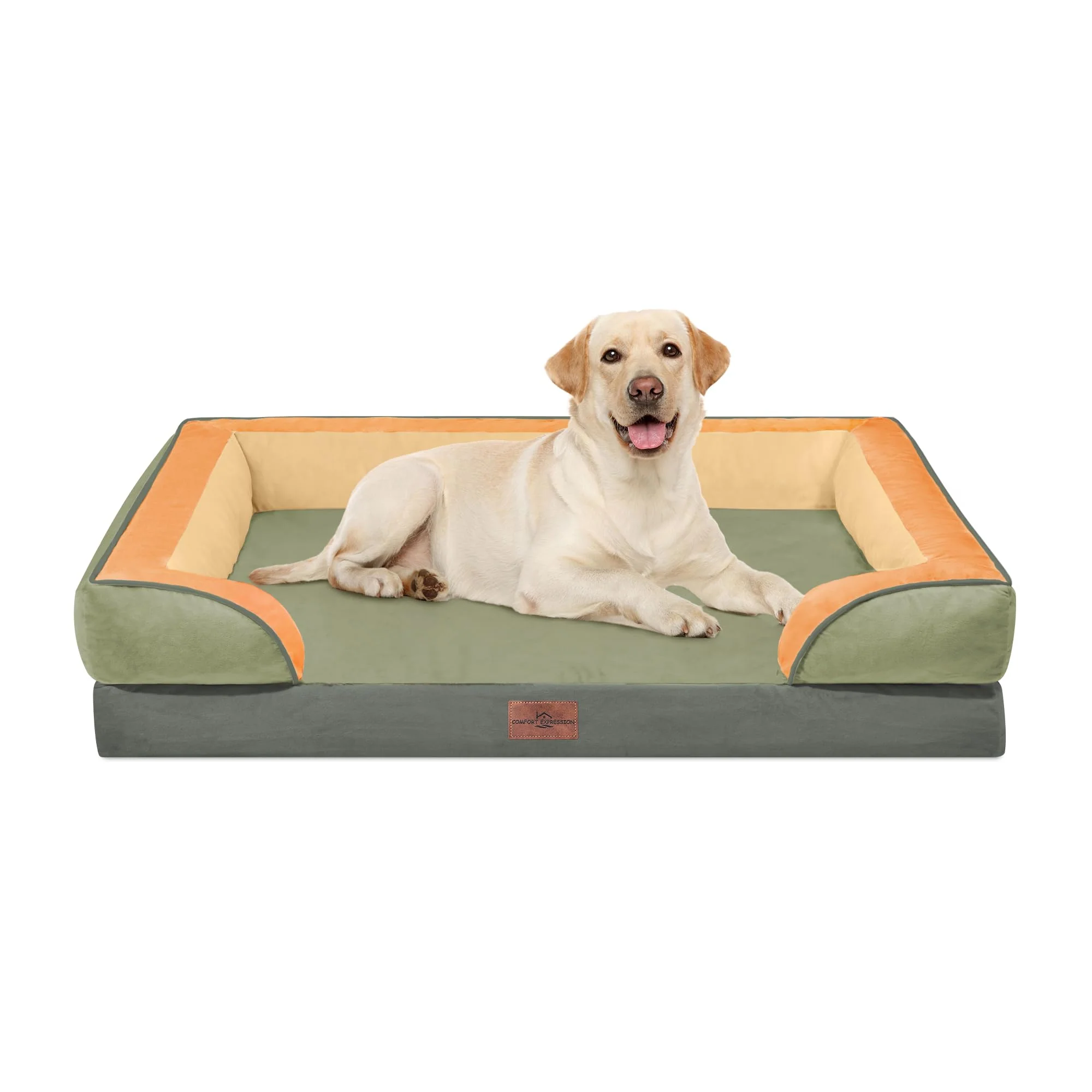 Specialty Comfort Expression Orthopedic Dog Bed 42x30in for Extra Large Dogs – Avocado Long-Lasting