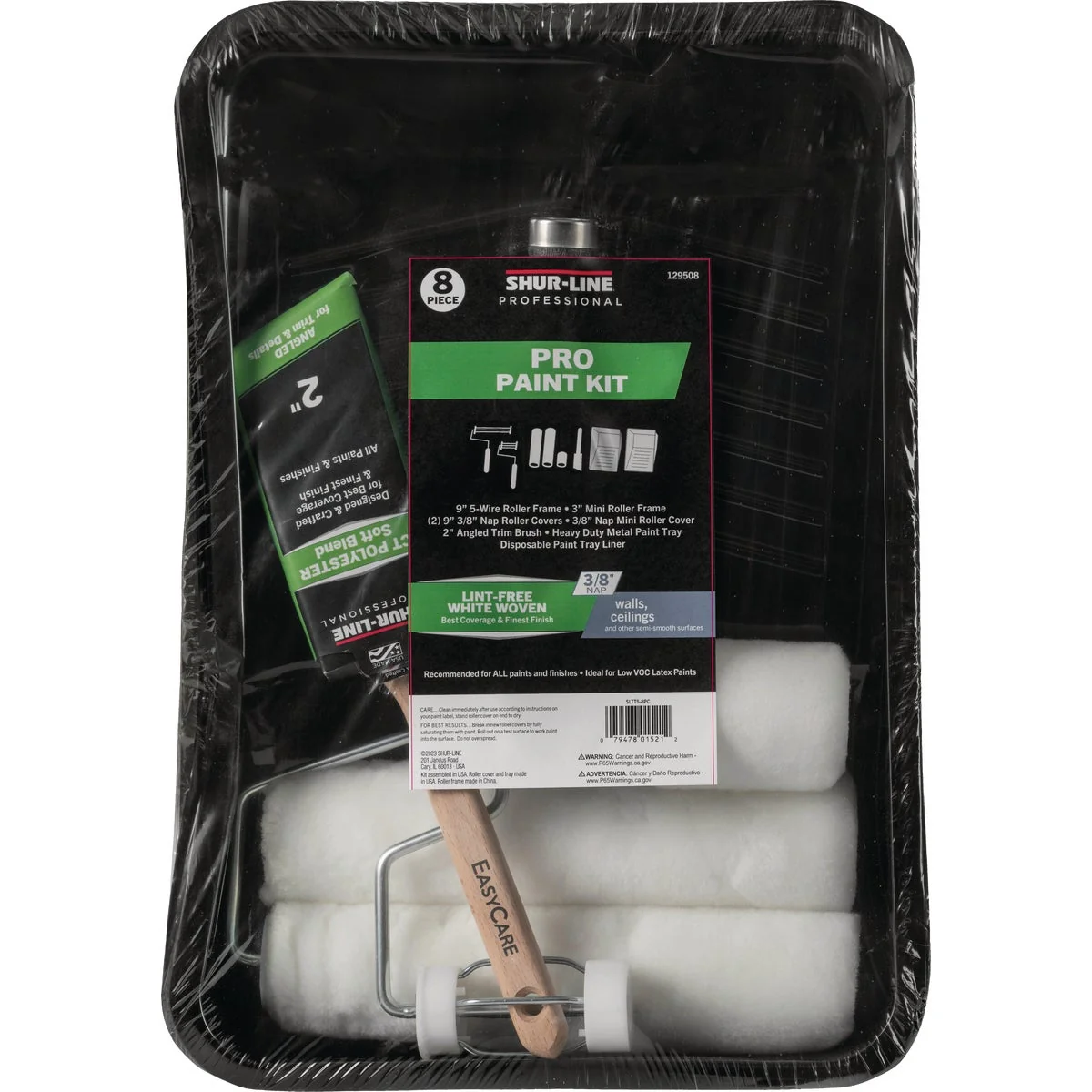 Trendy Shur-Line Professional Paint Roller Metal Tray Set 8-Piece High-End