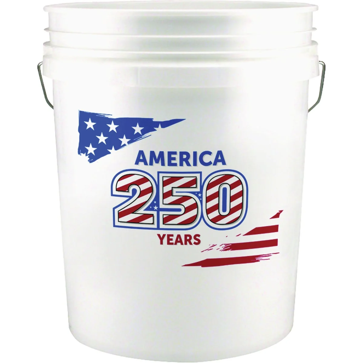 Detailed Do it 5 Gal. White Bucket with America 250 Years Logo Trendy