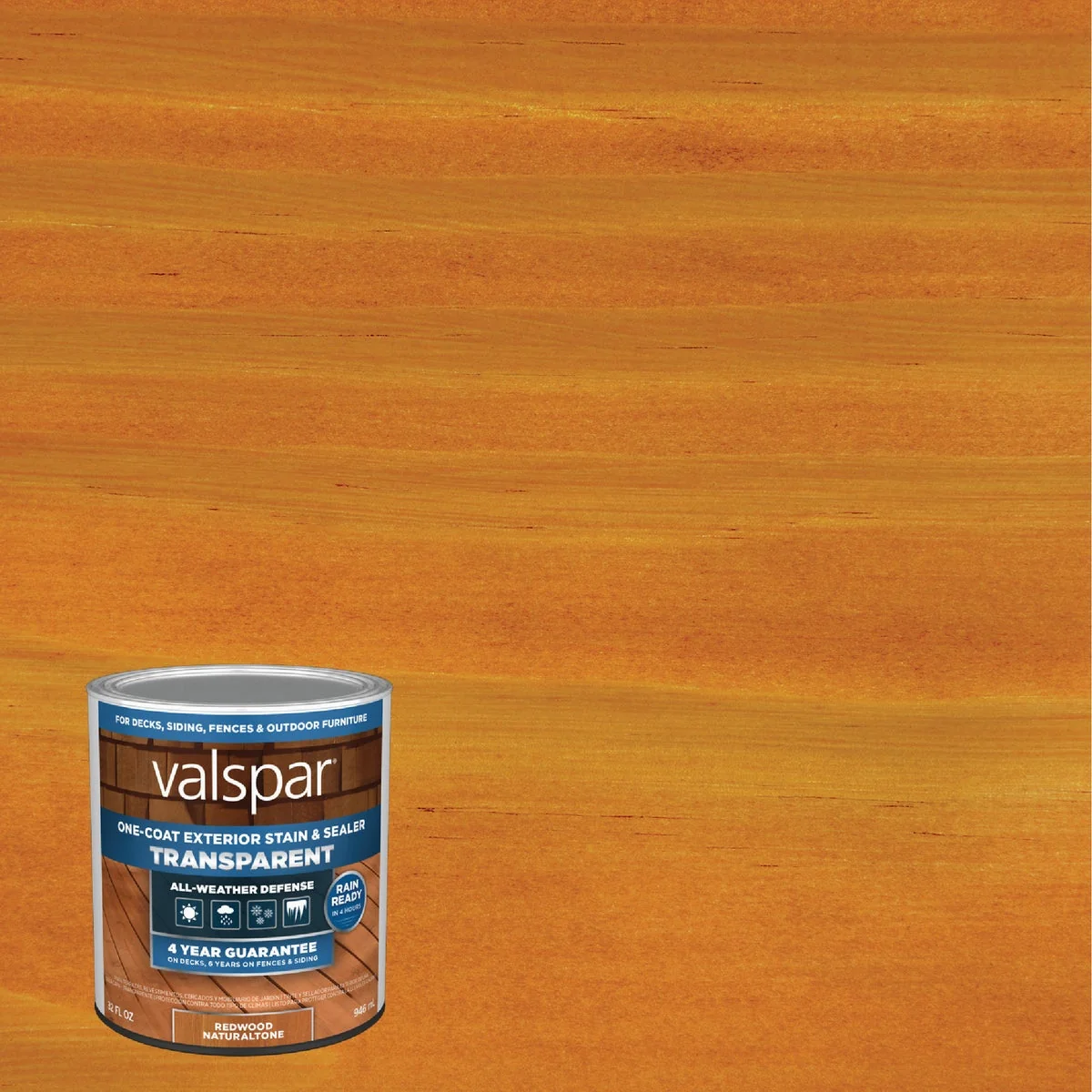 Unique Valspar Transparent Deck Stain Redwood Natural Tone 1 Qt. Relaxed