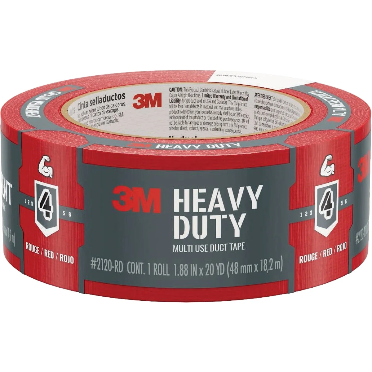 Certified 3M 1.88 In. x 20 Yd. Red Heavy Duty Duct Tape Exceptional
