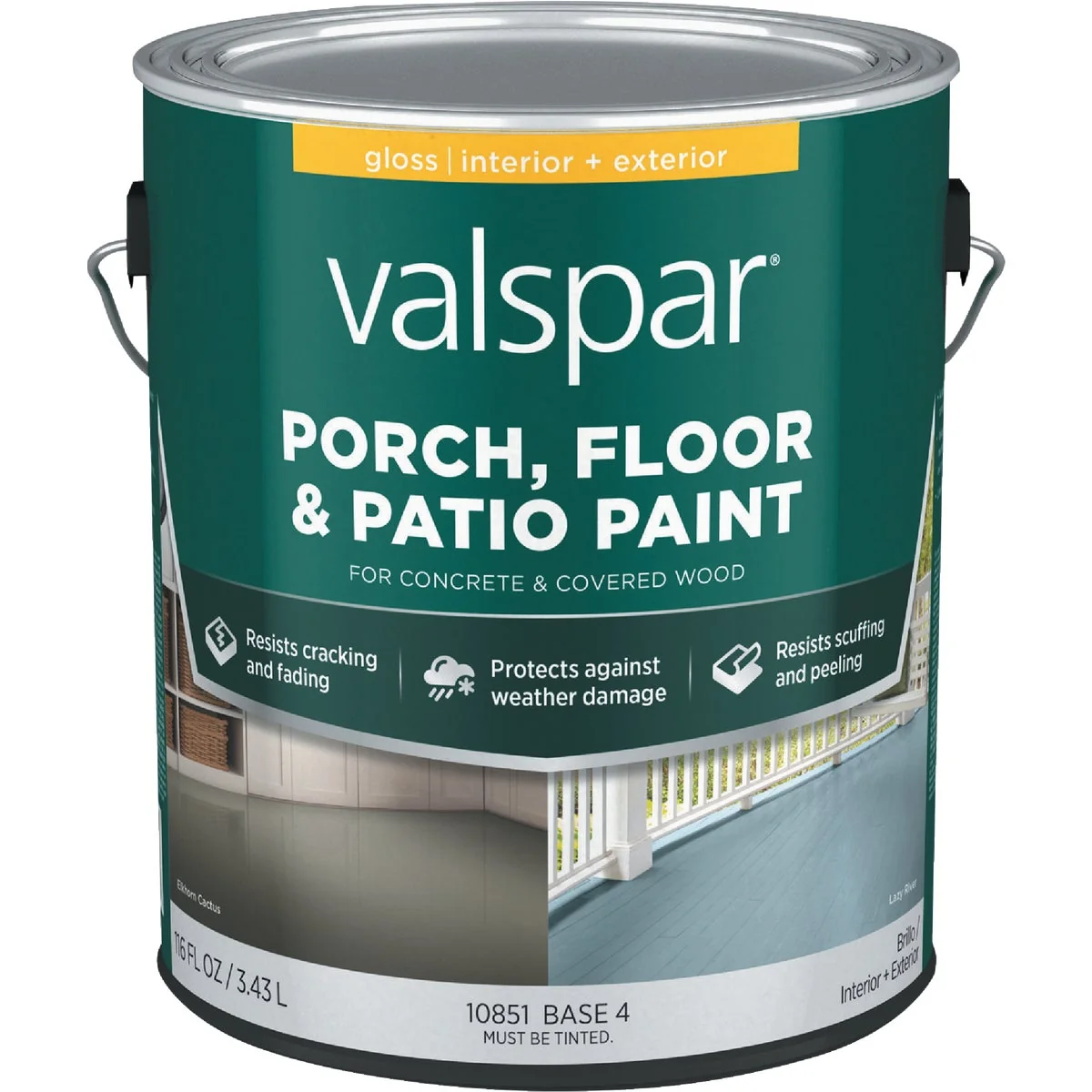Crafted Valspar Base 4 Gloss Latex Porch Floor Patio Paint 1 Gal. Trusted