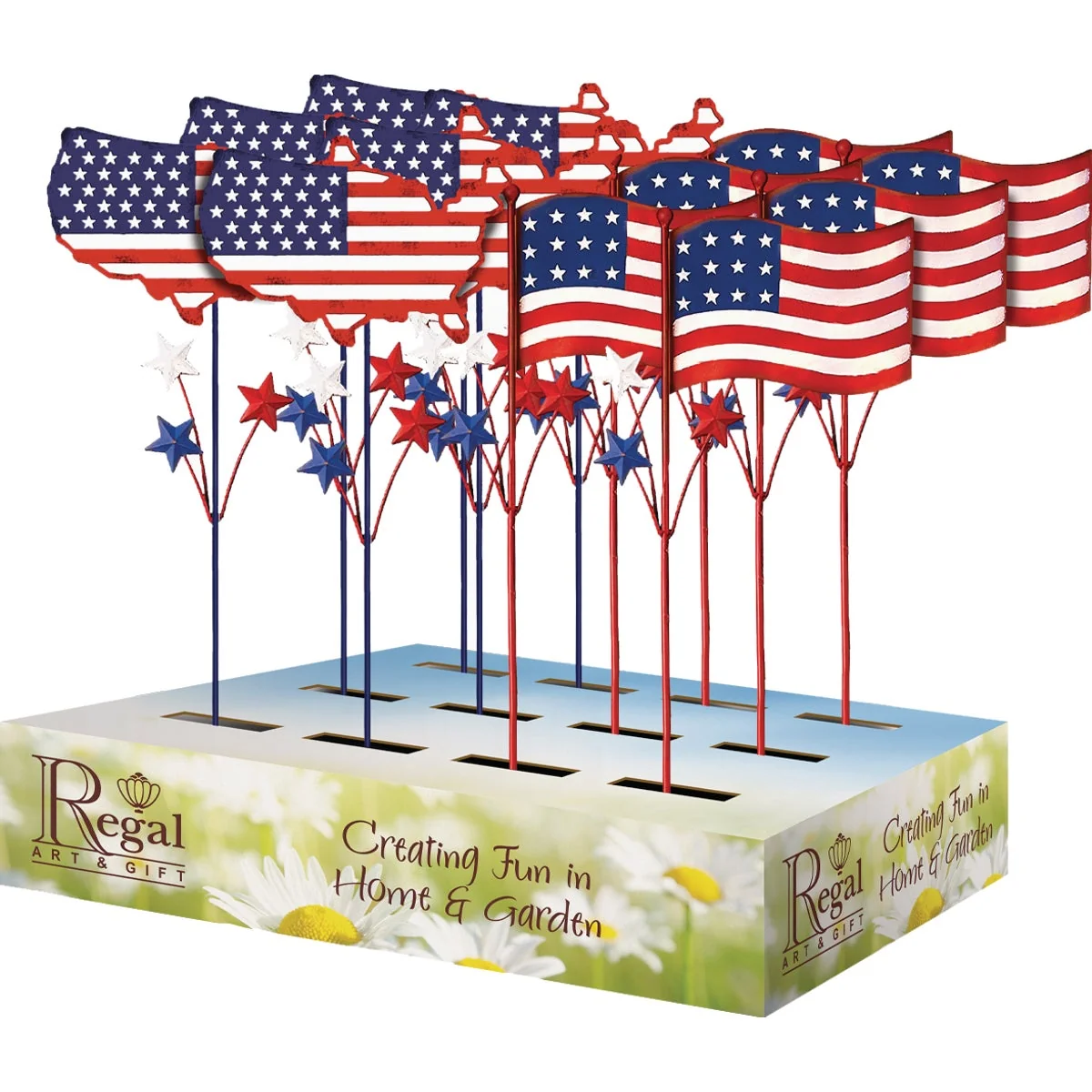 Sophisticated Regal Art Gift Americana Plant Pick Assortment 12-Piece Environmentally Friendly
