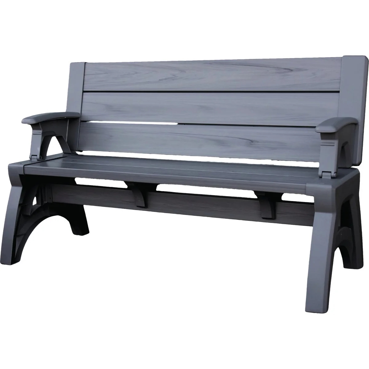 Lightweight Convert A Bench 58 In. L Gen 2 XL Platinum Gray Foldable Bench Fine Crafted