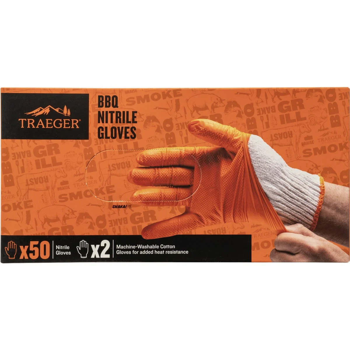 Reliable Traeger Nitrile BBQ Gloves 50-Pack Green