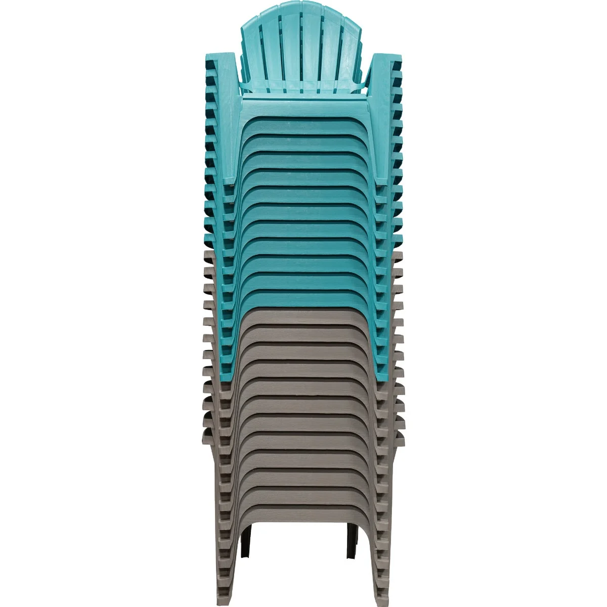 Natural Adams Comfort Gray Teal Adirondack Chair Display 24-Piece Flexible