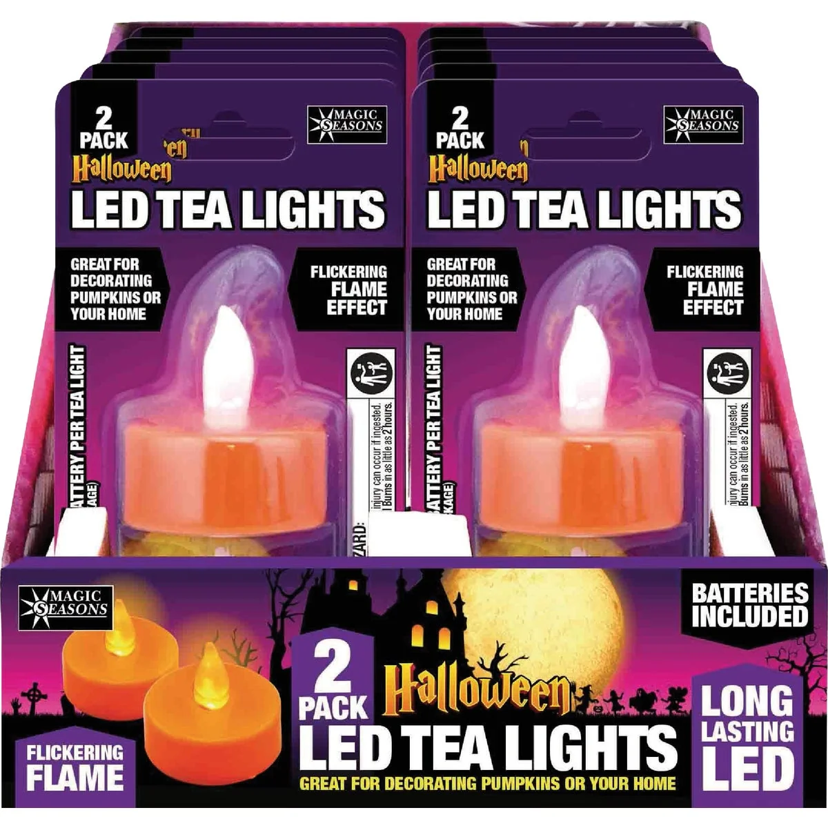 Green Seasons Halloween LED Tea Lights 2-Pack Fashionable