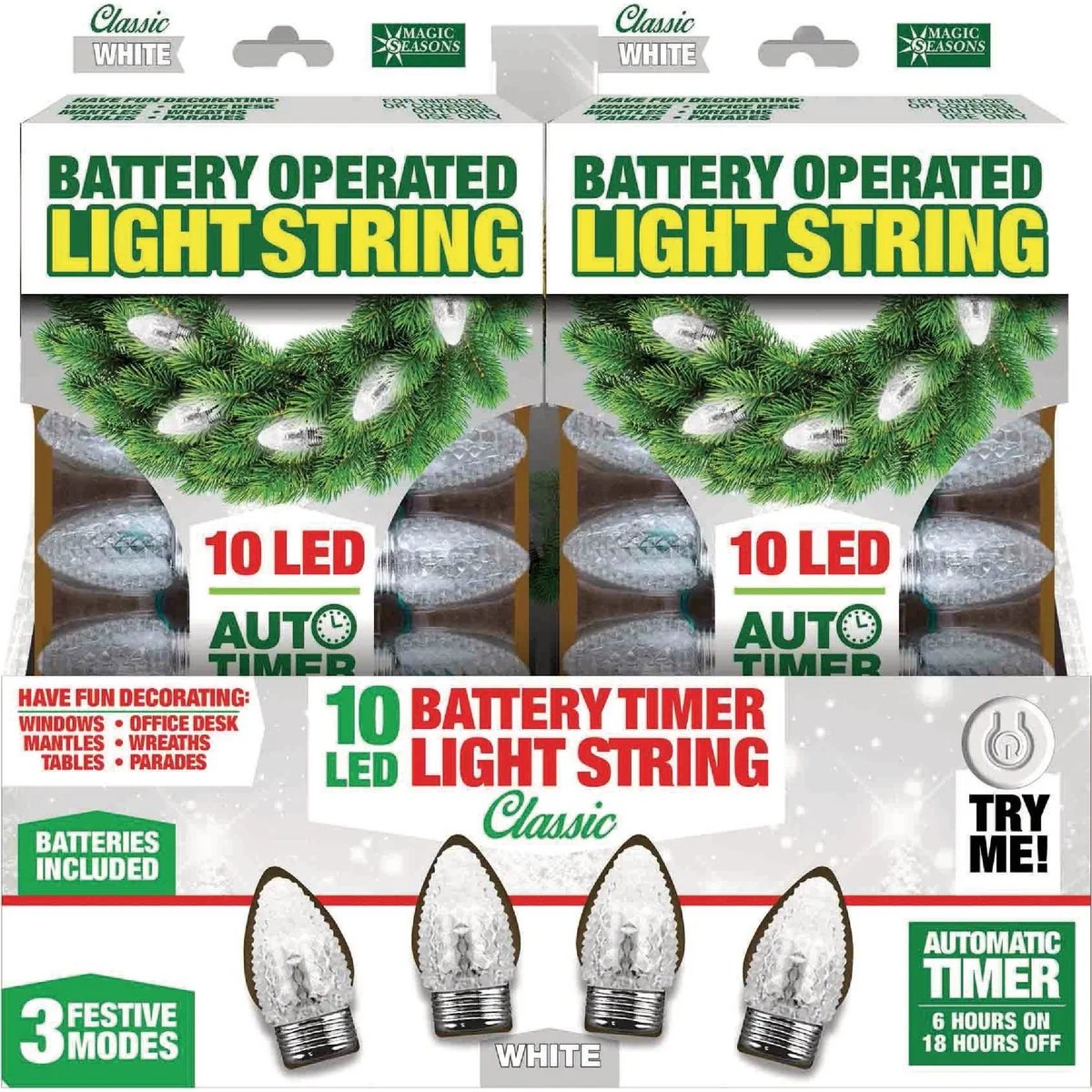 High-End Seasons White Classic Bulb Light String Convenient