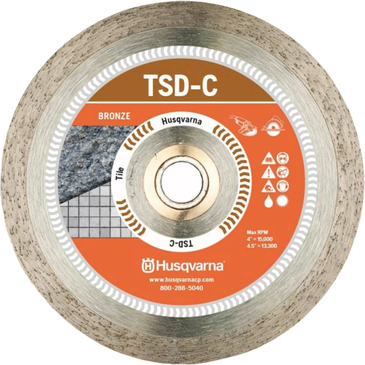Minimalist Husqvarna 7 In. Dri Disc Continuous Rim Tile Diamond Blade Soft