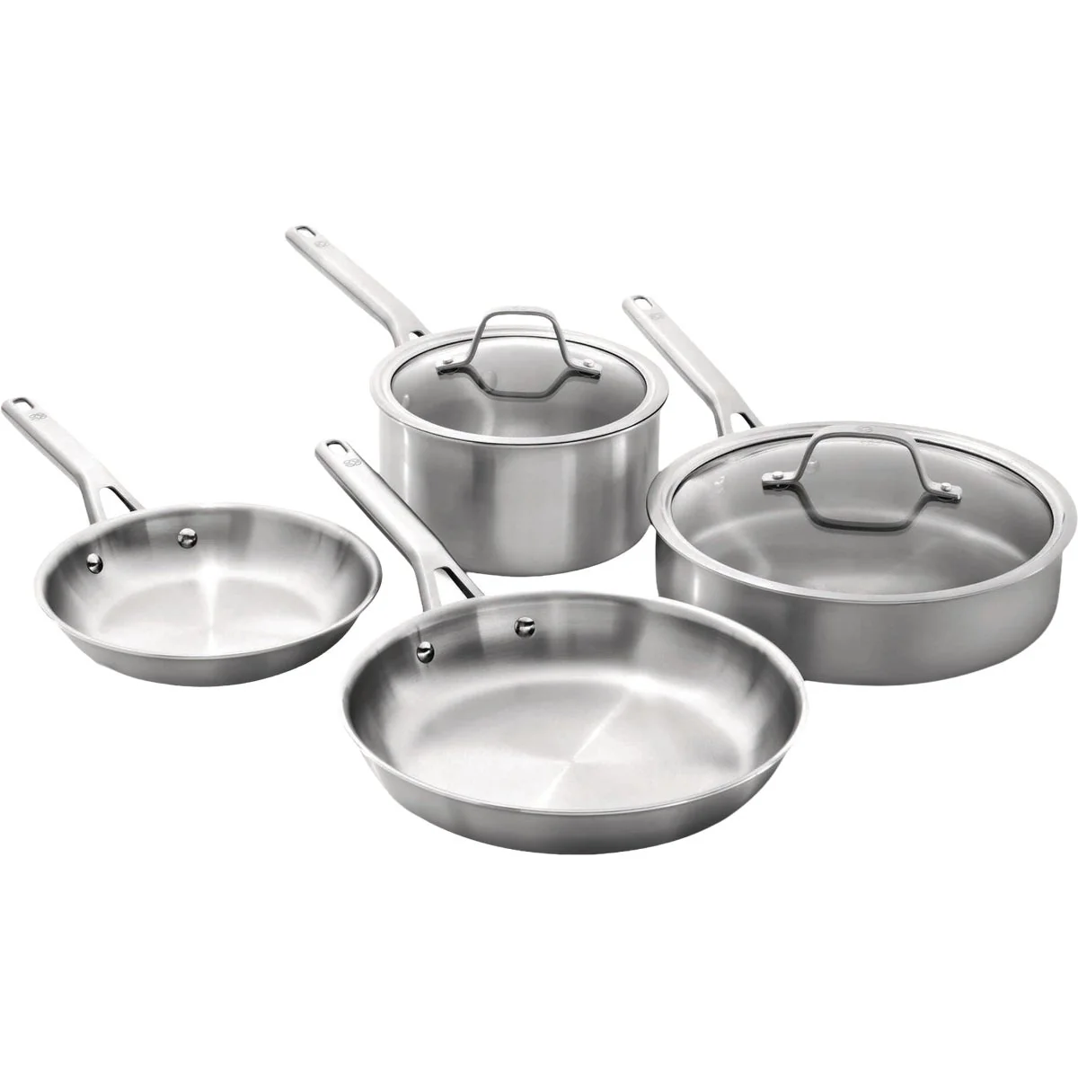 Green Calphalon Stainless Steel 6-Piece Cookware Set Silver Verified