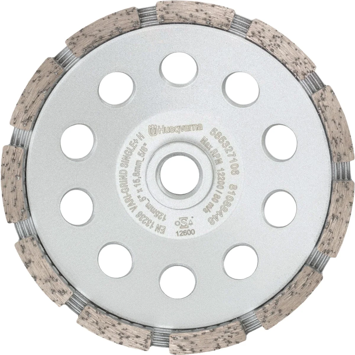 Practical Husqvarna 4 In. Vari-Grind Single H Cup Wheel Long-Lasting