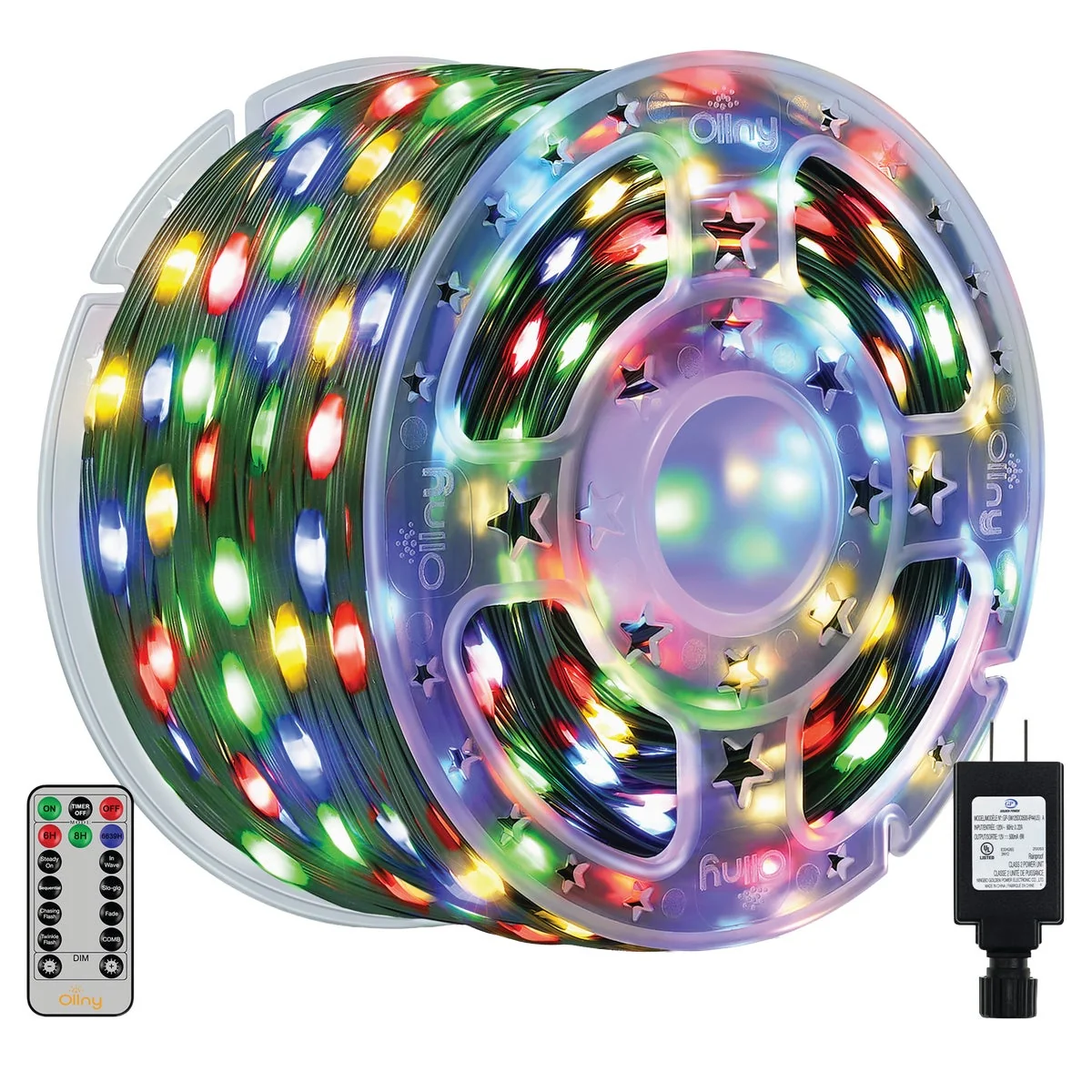 Optimized Ollny Multi 1000-Bulb LED String Light Set with Green Wire Convenient