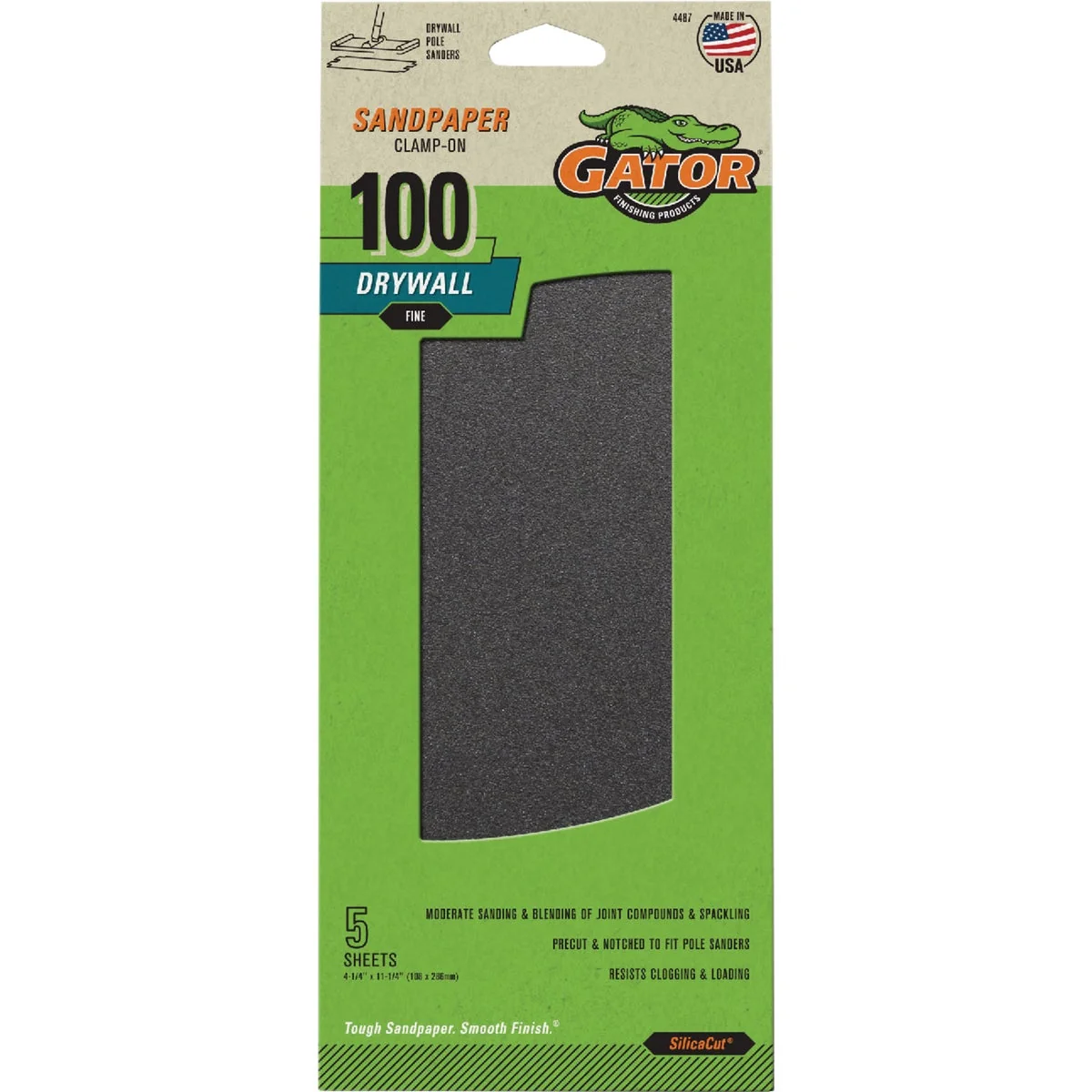 Next-Generation Gator Grit 4.25 In. x 11.25 In. Fine 100 Grit Drywall Paper 5-Pack Responsible