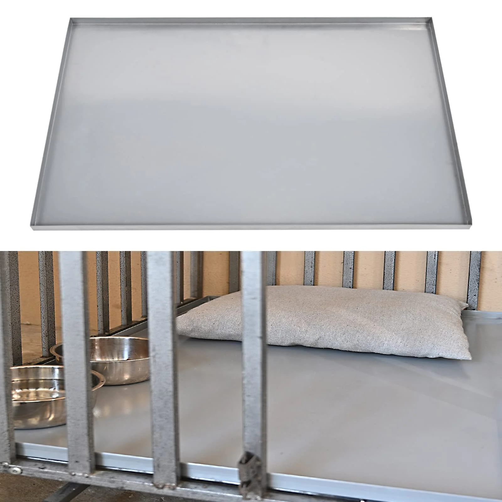Top-Quality ICITYWALL 46.4 x 29 x 1 in Tray for Dog Crate – Galvanized Chew-Proof Next-Generation