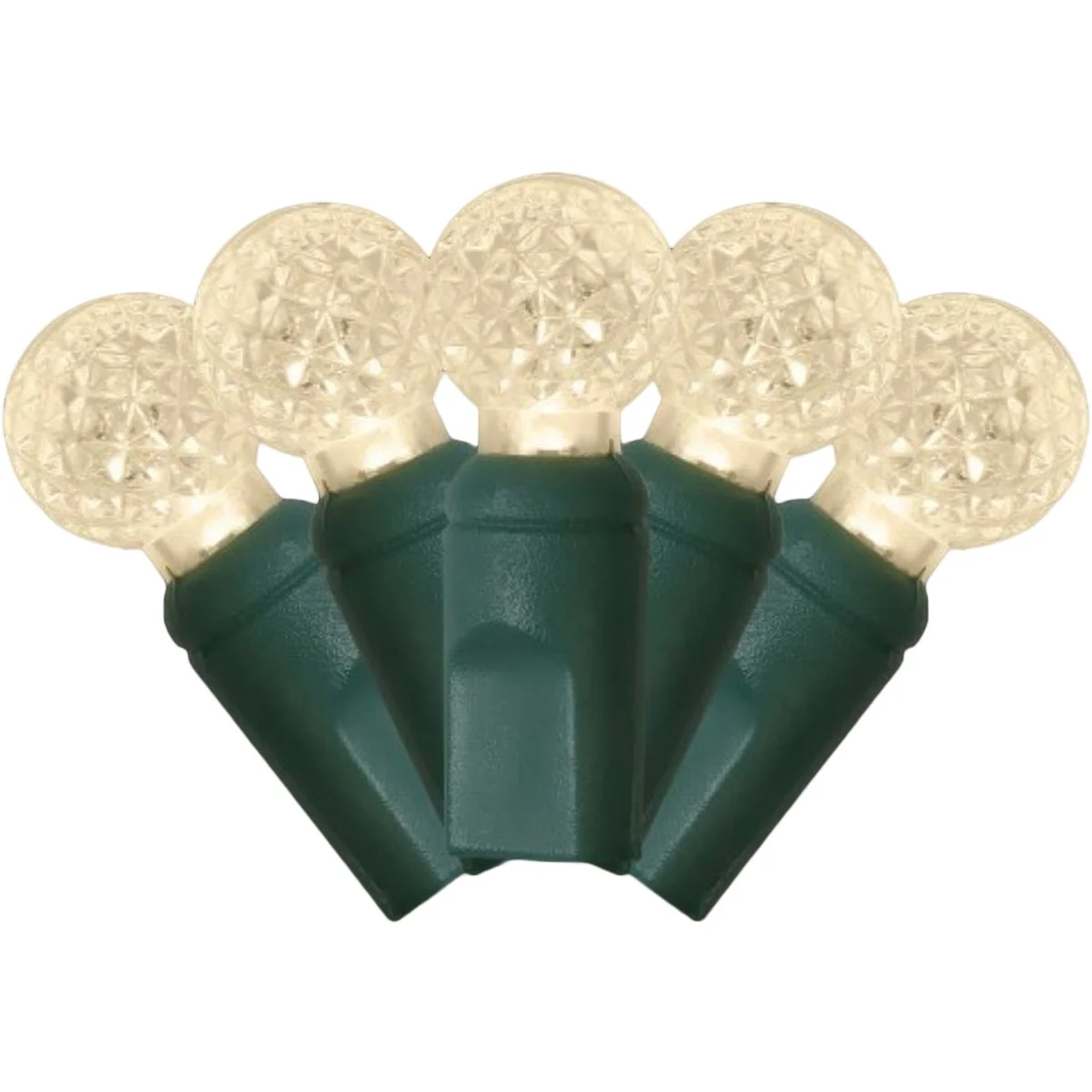 Practical Holiday Bright Lights Vibrant Warm White 100-Bulb G12 PS Faceted String Light Set Durable