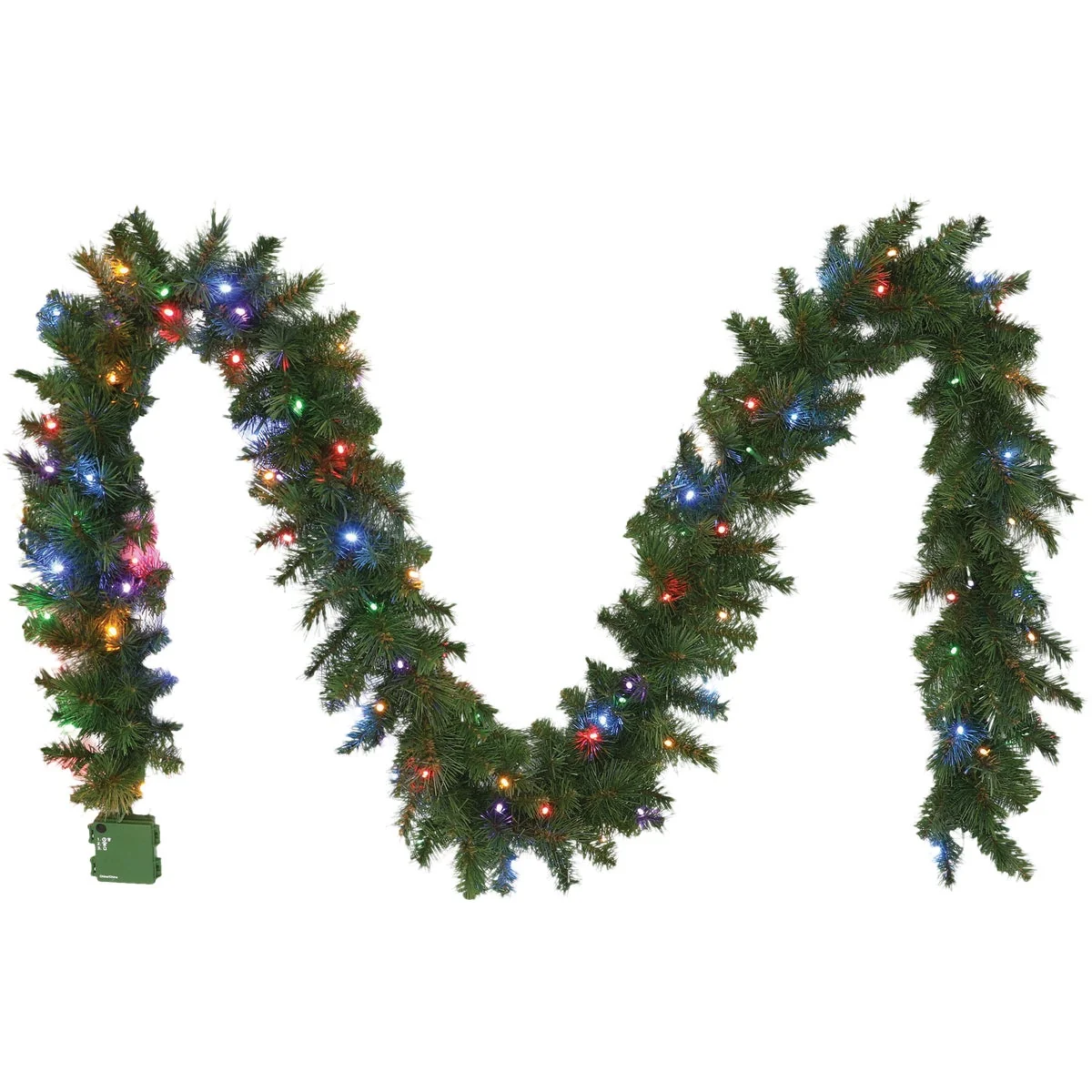 Recyclable Holiday Wonderland 9 Ft. 220-Tip Prelit Multi-Color LED PVC Garland Quality