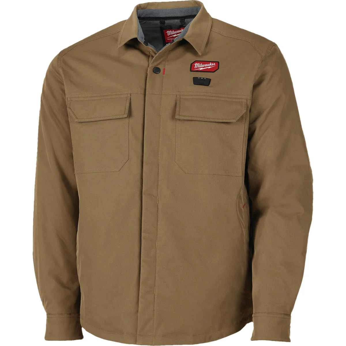 Easy-to-Use Milwaukee M12 Men's 2XL Khaki Heated Shirt Jacket Fine