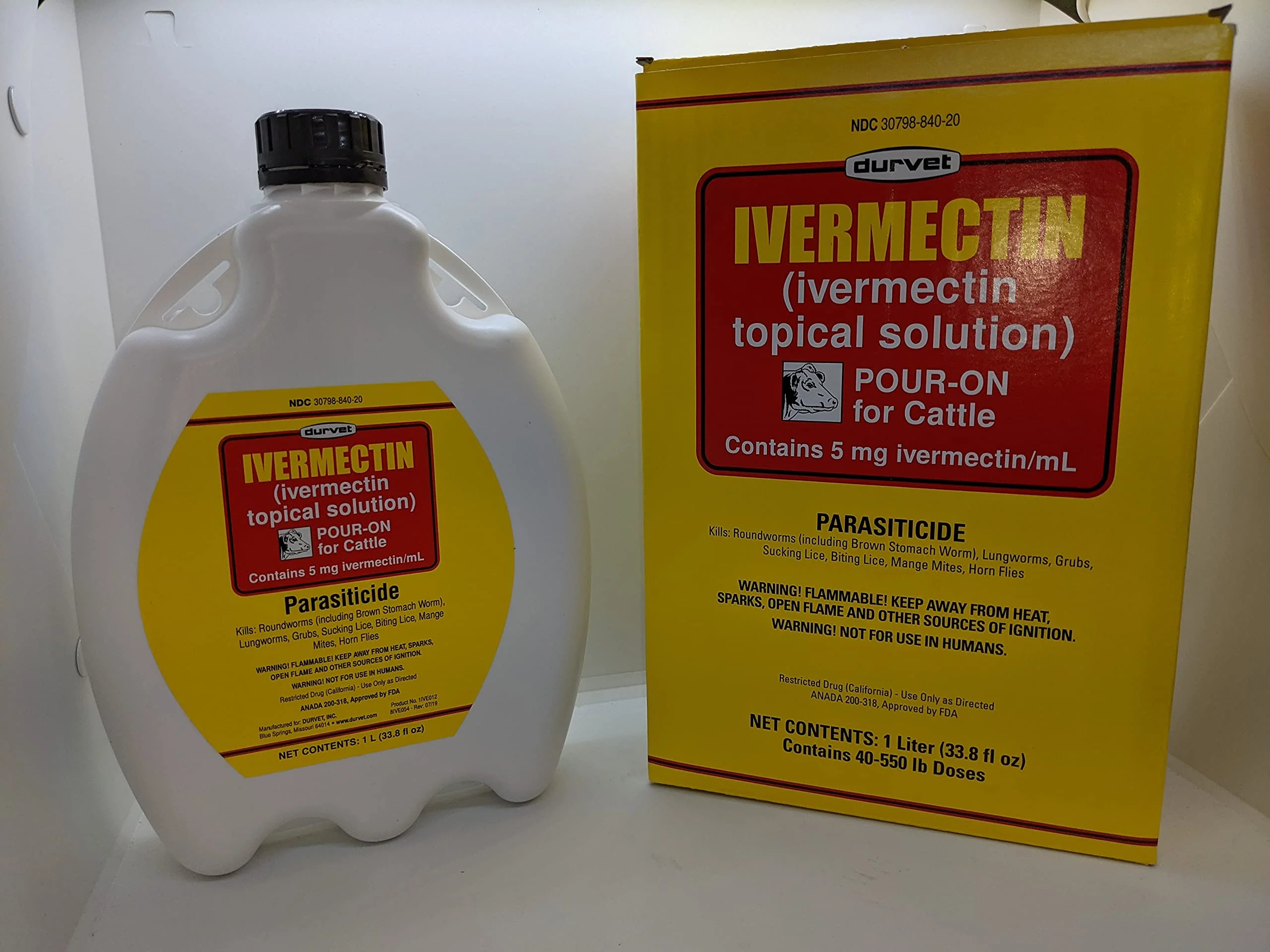 Reliable Durvet Ivermectin Pour-On for Cattle 1000 mL – Convenient Pour-On Solution Artisan